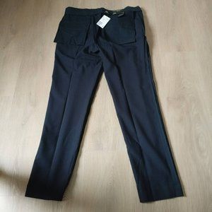Navy Blue Slim Fit H&M Dress Pants